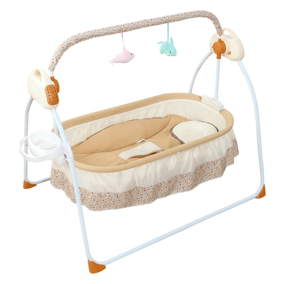 Electric Cradle Foldable Electric Baby Cradle w/ Music Dual Control - set overview