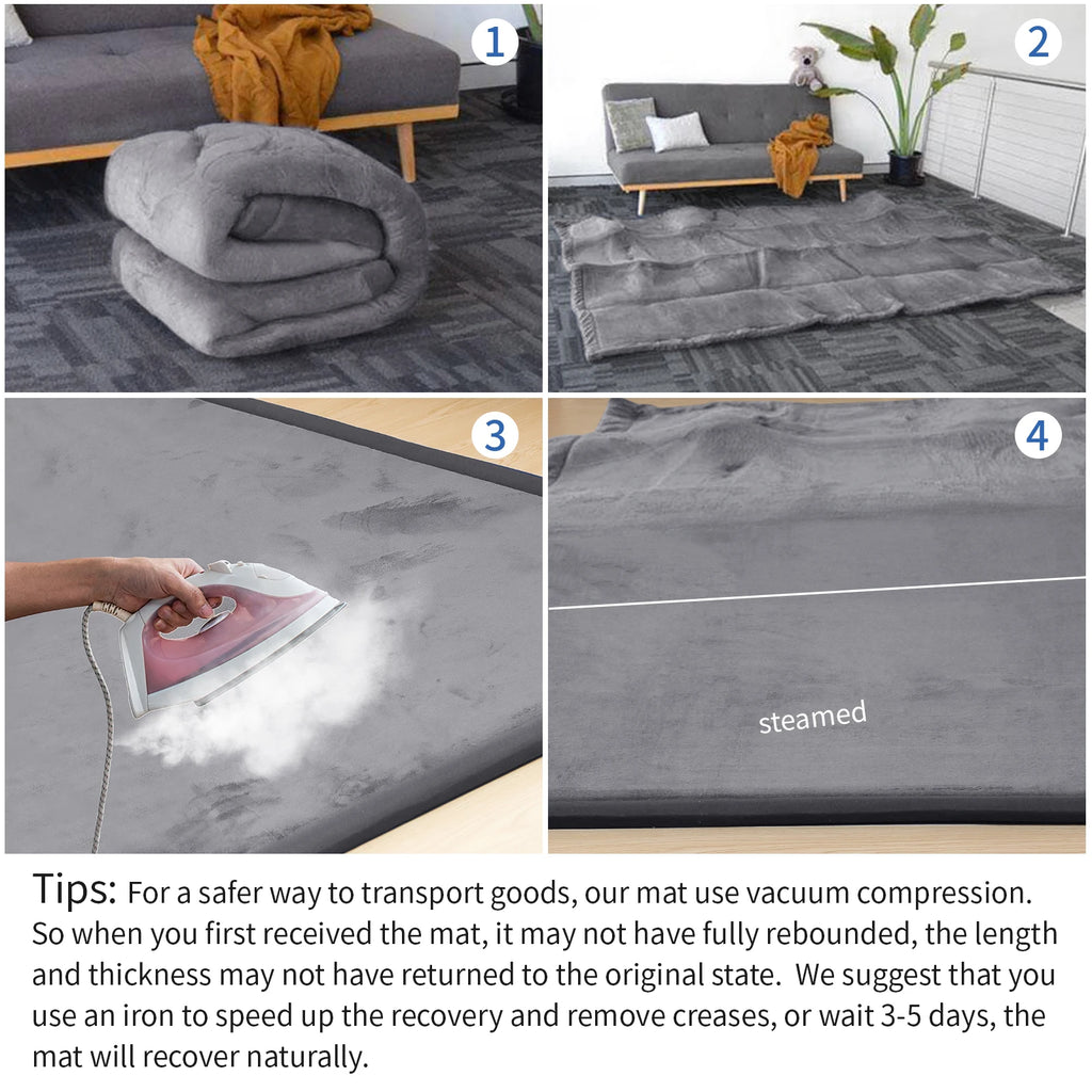 Huloosleep 4 Colors Baby Crawling Play Mats Non-Slip - detail view