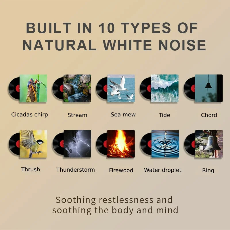 RGB Sleep White Noise Machine Soothing Sound Touchable - packaging view