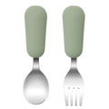 Color Kids 2PCS Stainless Steel Fork Spoon Baby Feeding