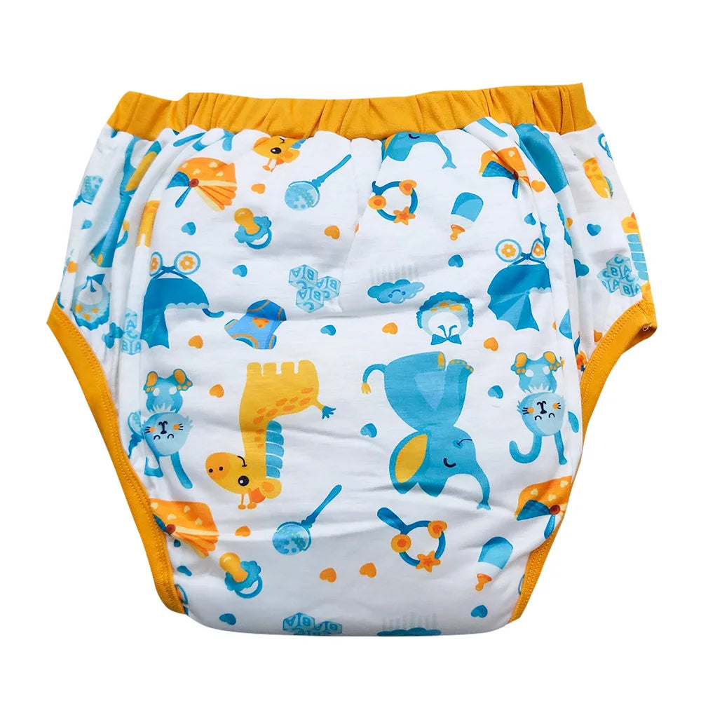 Yellow baby giraffe Waterproof Adult Baby Traning Pants - front view