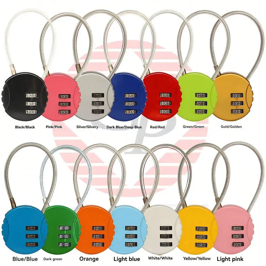 1pc Bicycle anti-theft luggage zinc alloy password lock - material close-up