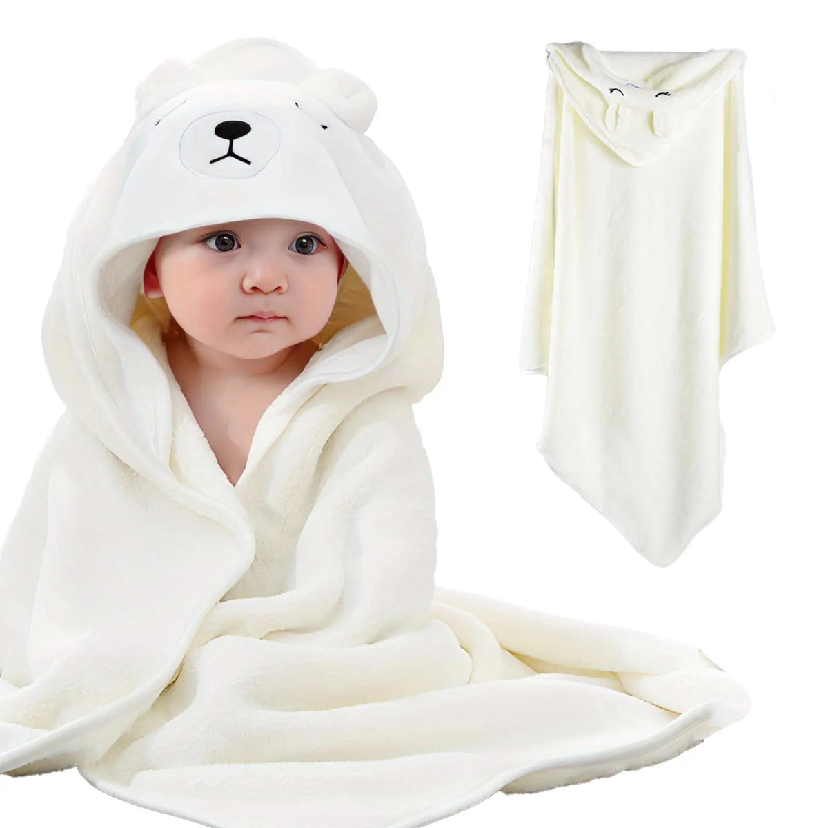 2PCS/Set Hooded Baby Towels - side angle