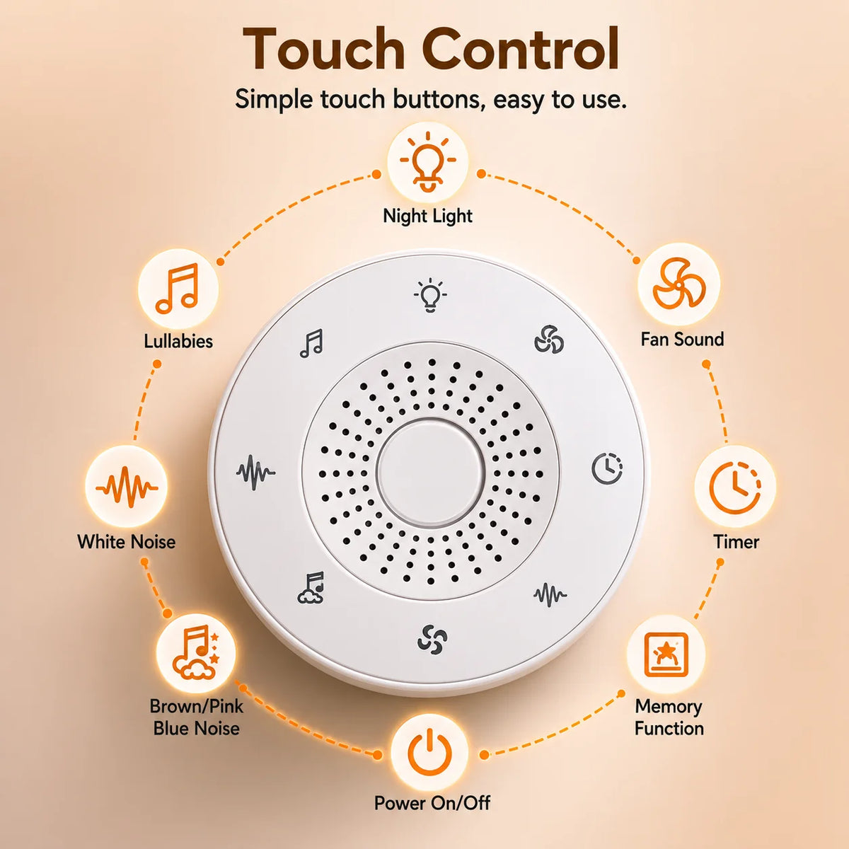 Portable Baby White Noise 1000mAh 30 Soothing Sounds 5