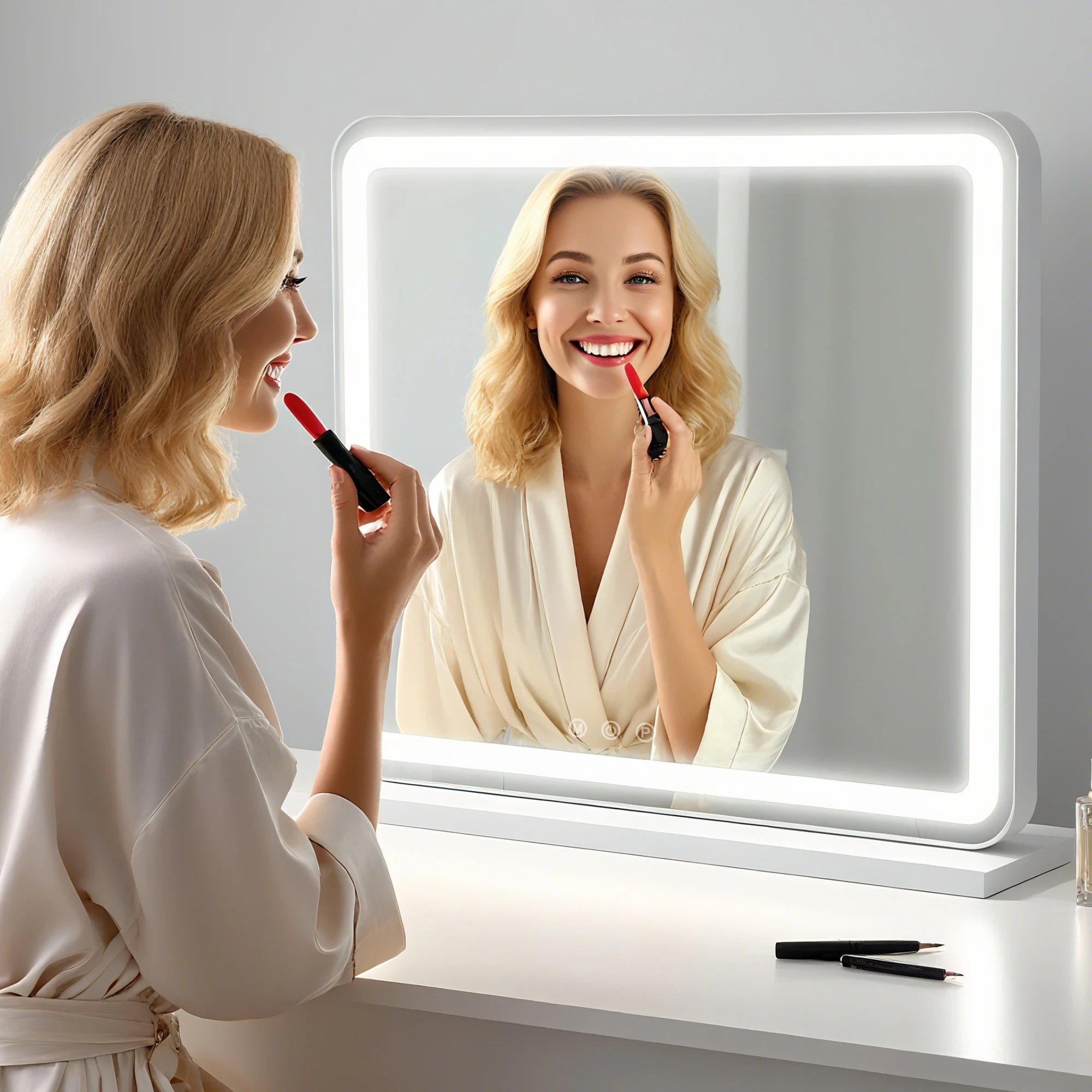 LED Vanity Mirror Lights Aluminum Frame Bathroom Mirror - size reference