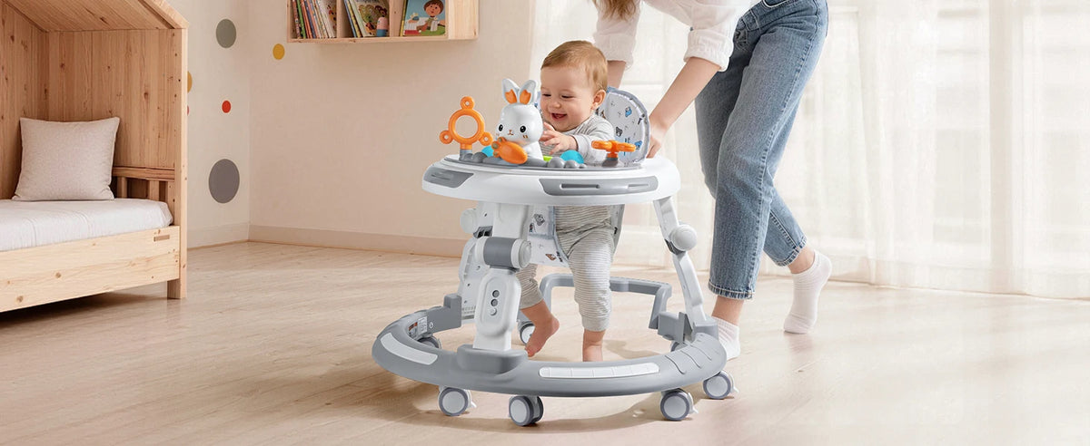 Safety-Enhanced 4-In-1 Grow-With-Me Baby Walker Play