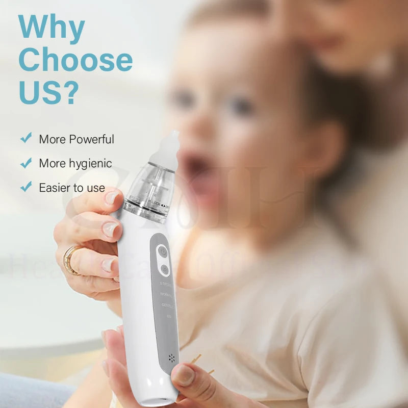 Electric Baby Nasal Aspirator 3 Suction Modes - lifestyle in-use
