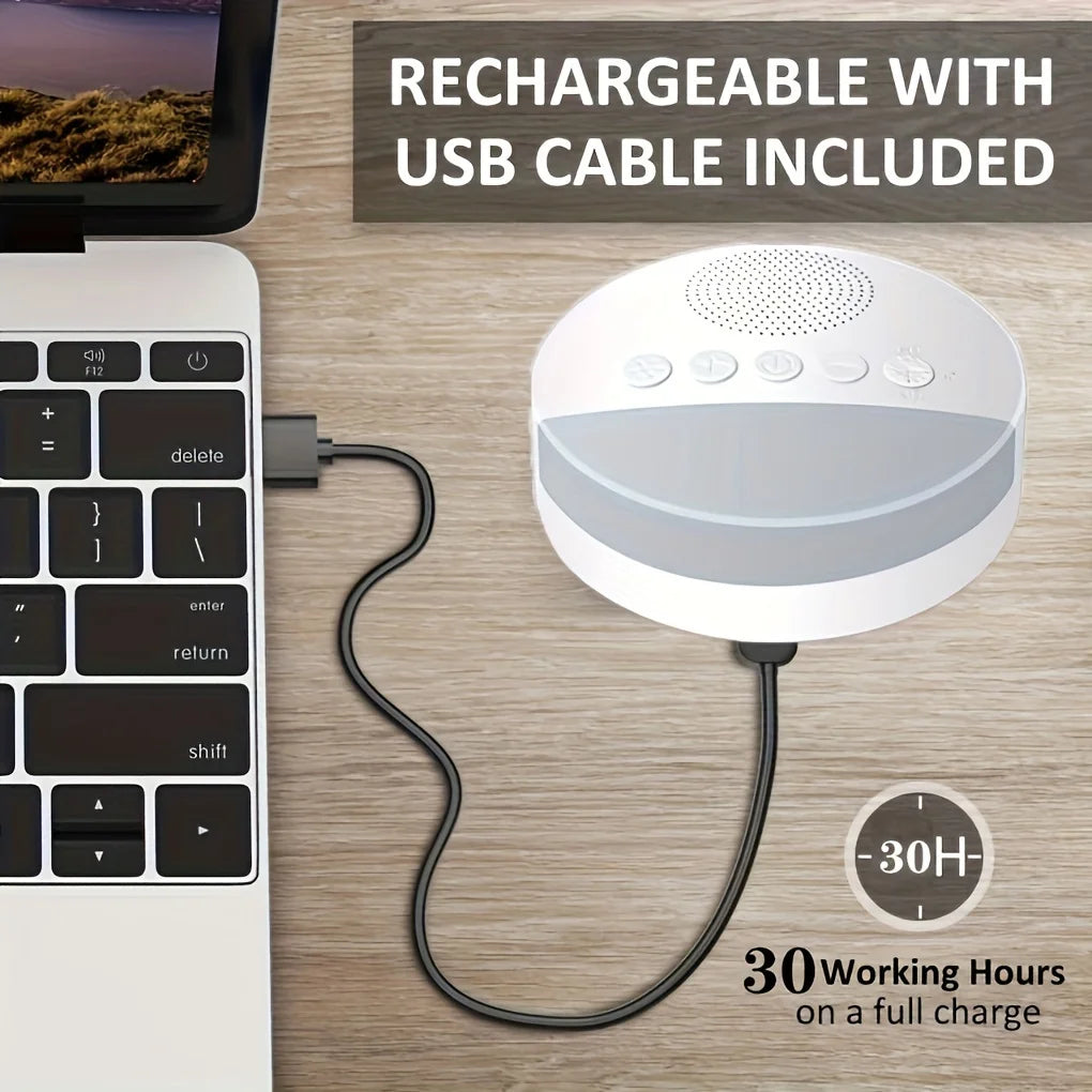 Baby White Noise Machine USB Rechargeable Timed - packaging view