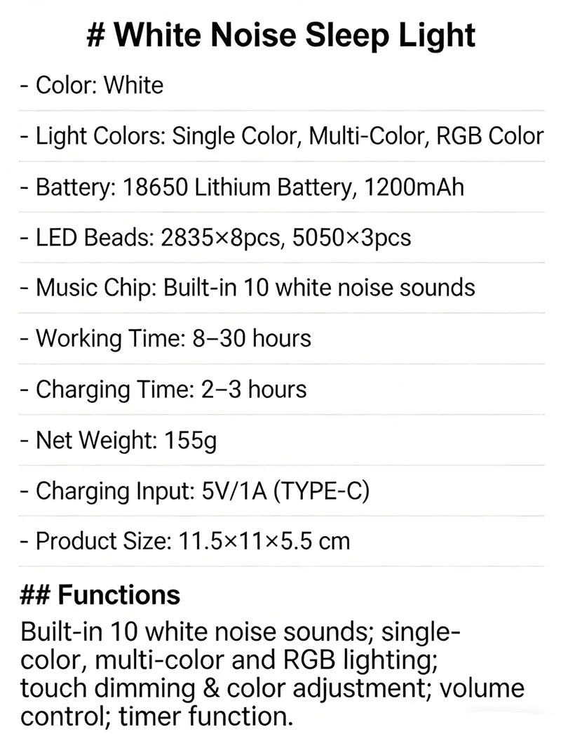White Noise Sleep Machine 10 Natural Smoothing Sounds - material close-up