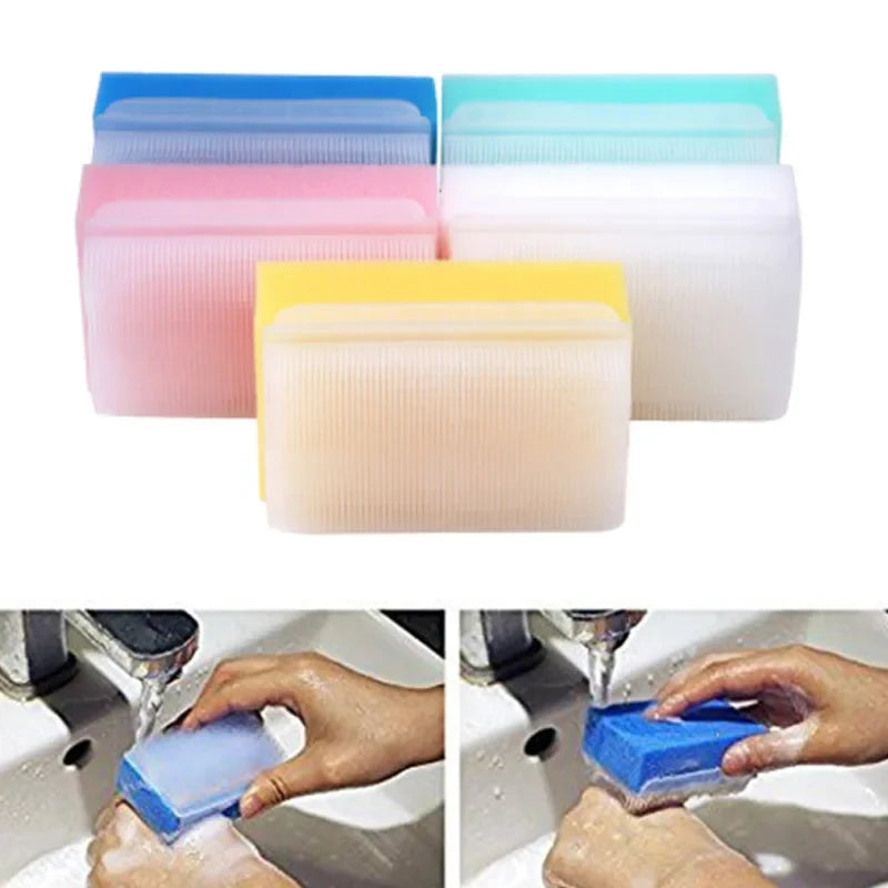 5pcs pack Children Sensory Brush Baby Bath Sponge Brush - size reference