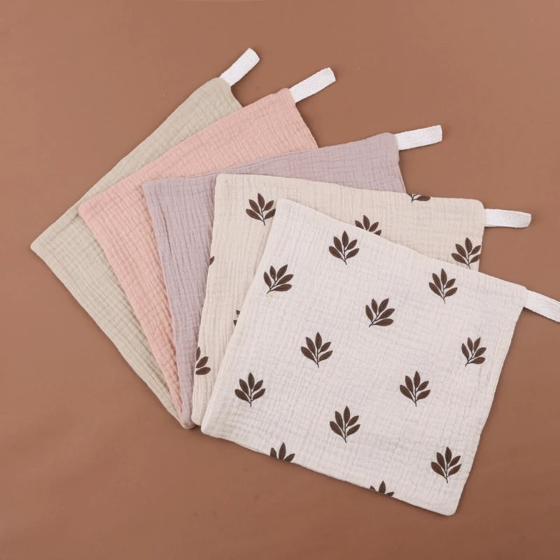 5PCS Soft Absorbent Gauze Cotton Baby Towels Wipe Face