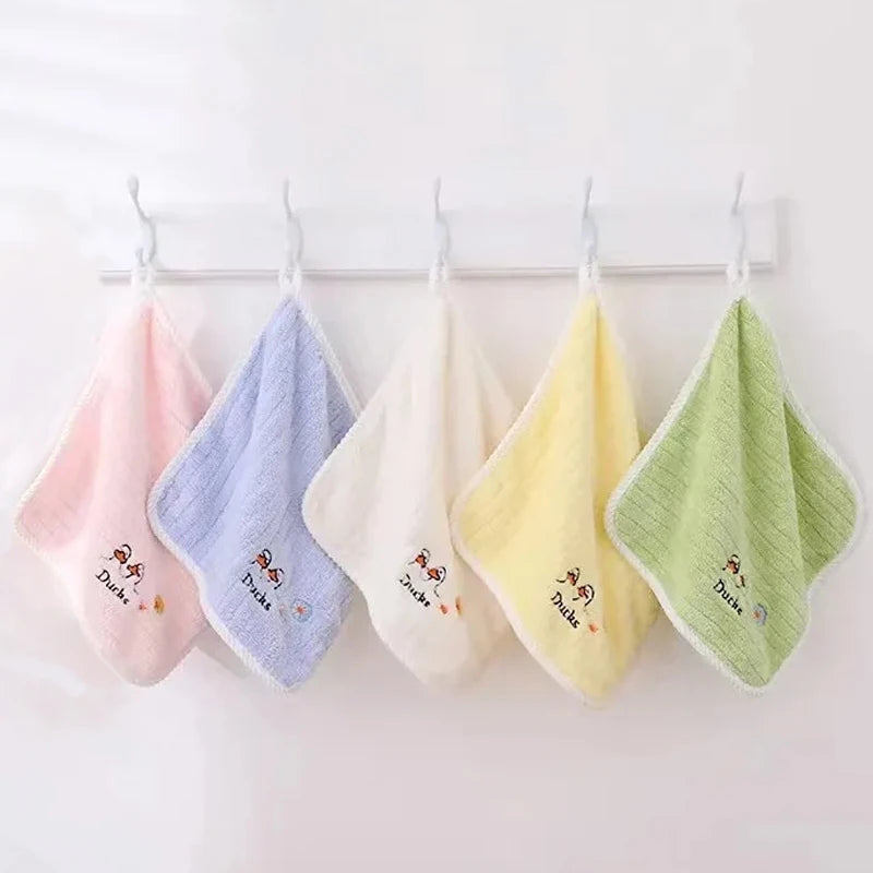 5pcs Set Baby Towel Coral Velvet Newborn Square Face