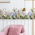 4 Sheets Flower Wall Decals Peel Stick Colorful Floral - front view