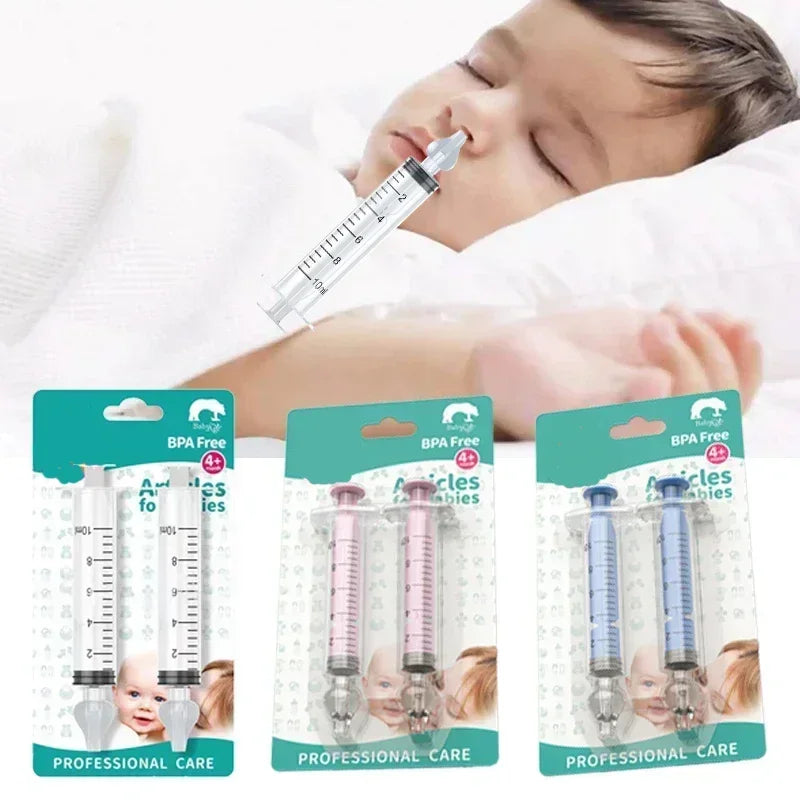 Baby Nose Cleaner 2Pcs Nasal Washer Needle Tube Washer - front view