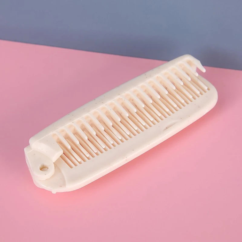 1Pc Portable Travel Hair Comb Brush Foldable Massage - material close-up