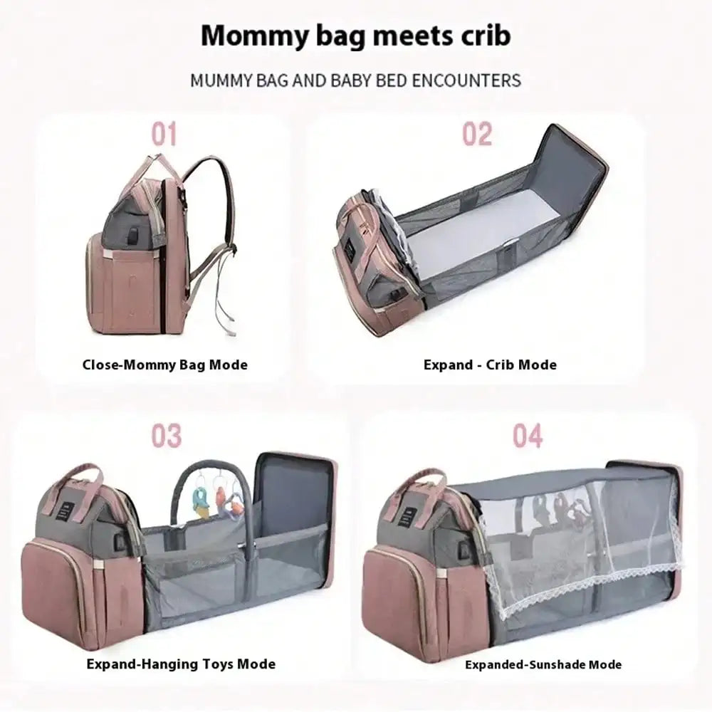 Multifunctional waterproof large-capacity diaper - side angle