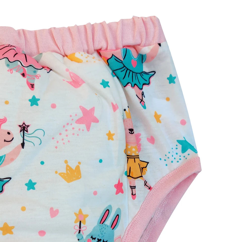 Pink dancing ballet bunny Waterproof Adult Baby Traning - feature close-up