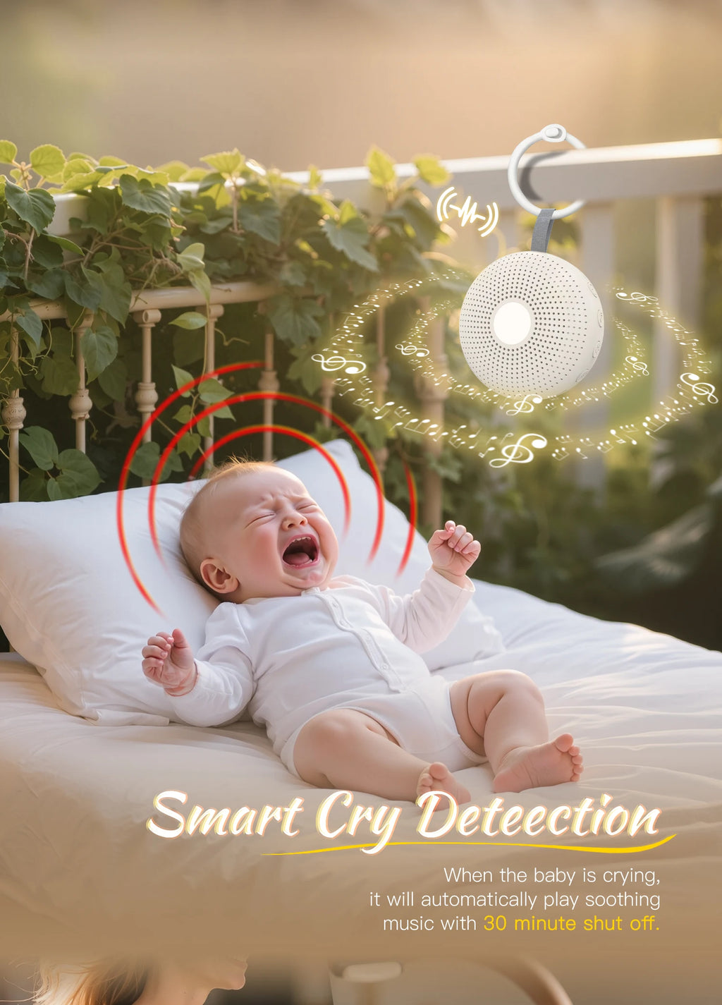 Portable Sleep Aid White Noise Machine Baby Adult 15 - side angle