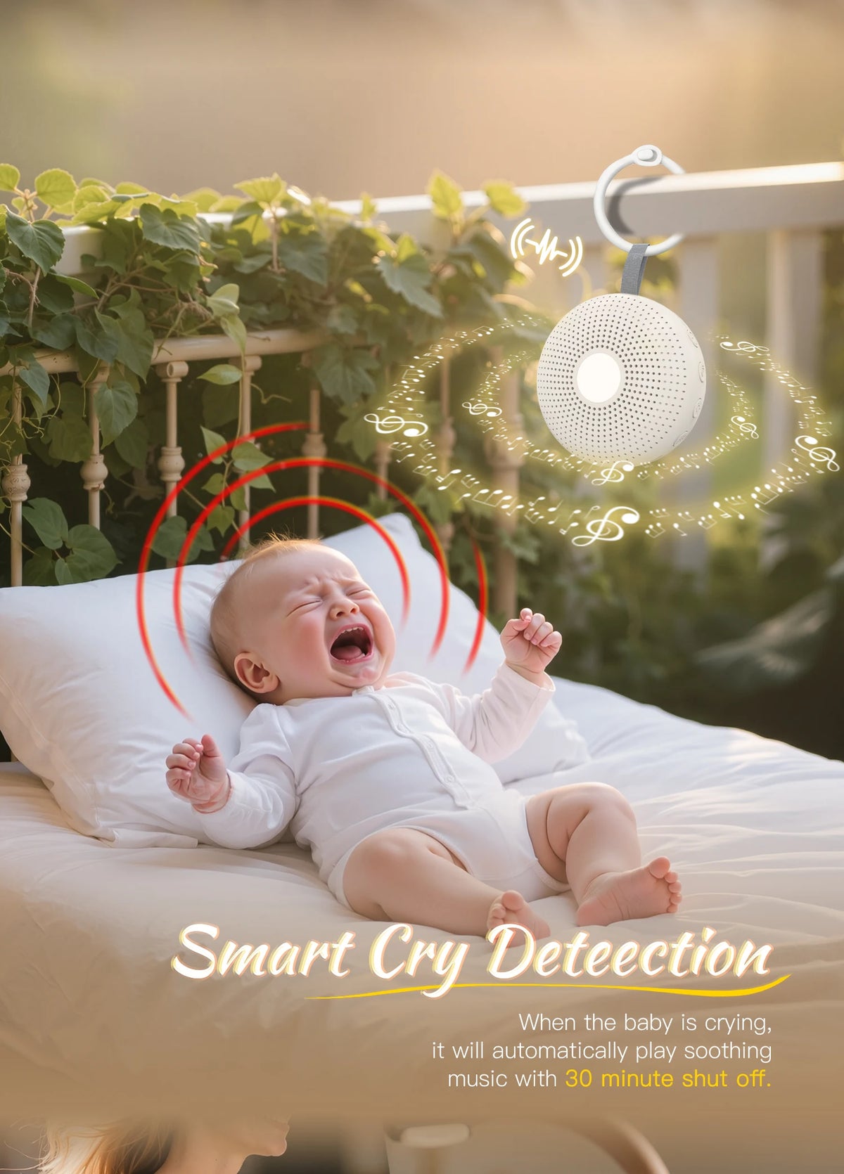 Portable Sleep Aid White Noise Machine Baby Adult 15 - side angle