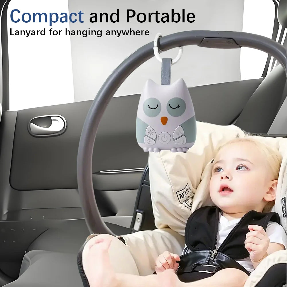 Portable Owl White Noise Machine Baby 30 Soothing - lifestyle in-use