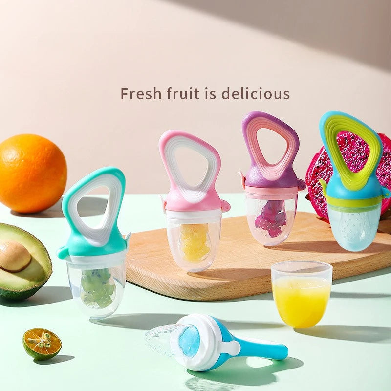 1PC Silicone Baby Fruit Feeder Cover Baby Nipple Fresh - side angle