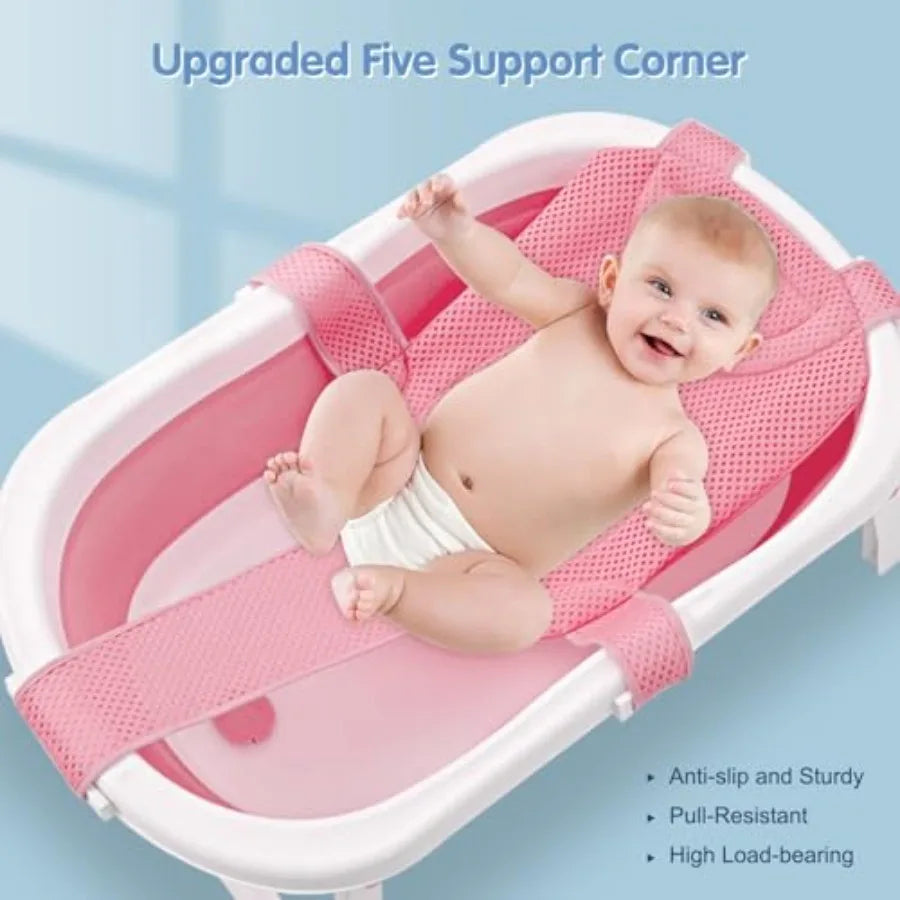 Colorlife Baby Bath Seat Support Net Infant Bathing Seat Support Mat - top-down view