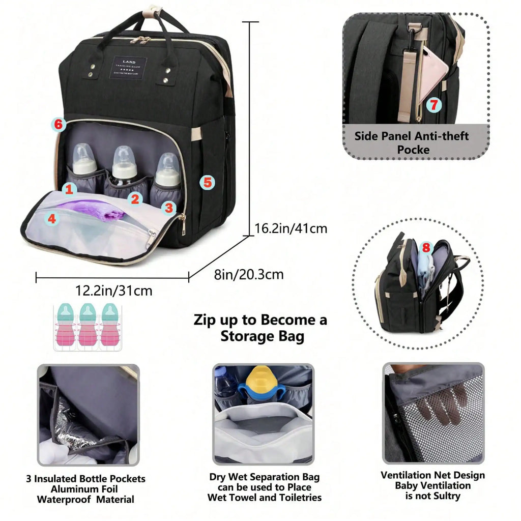 Multifunctional waterproof large-capacity diaper