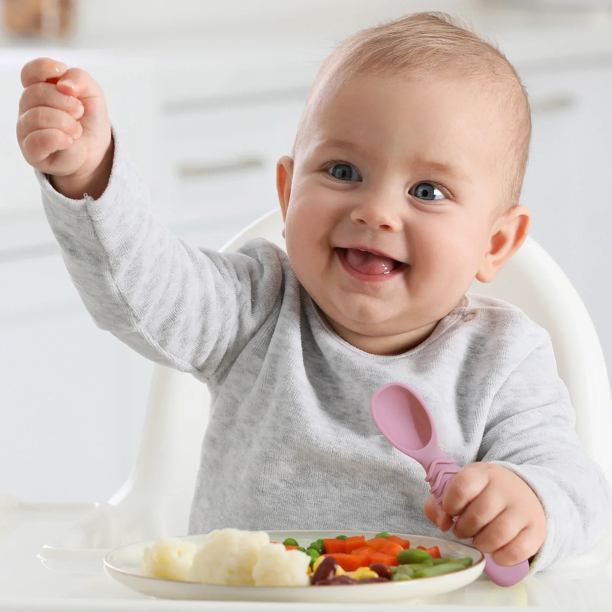 4pcs silicone baby food spoon - size reference