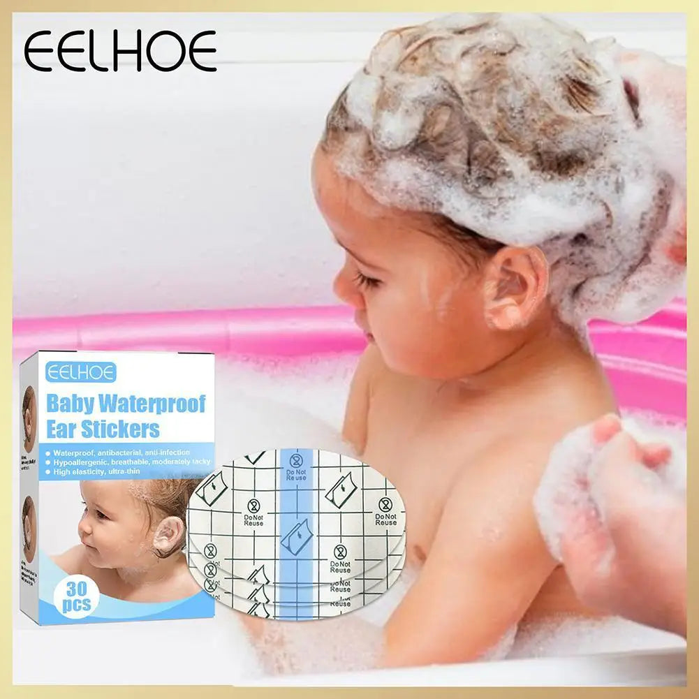 30pcs Baby Waterproof Ear Stickers Swimming Infant - set overview