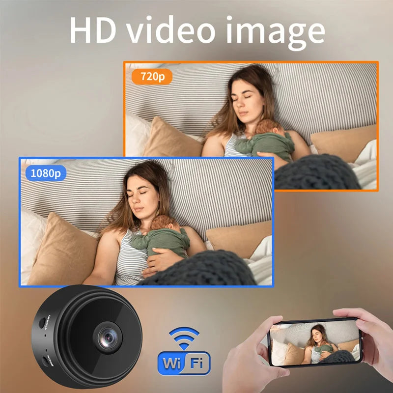 1080P HD Mini WiFi Camera Baby Monitor Indoor Safety - lifestyle in-use