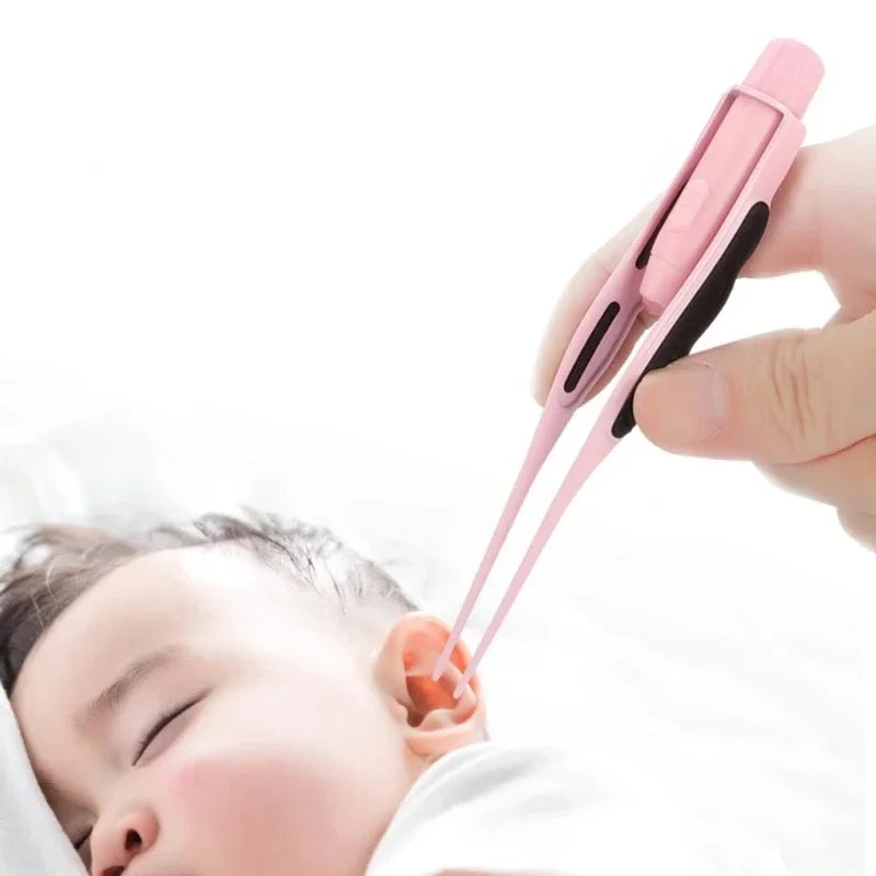 Earwax LED Tweezers Earpick Children Ear Cleaning Tool