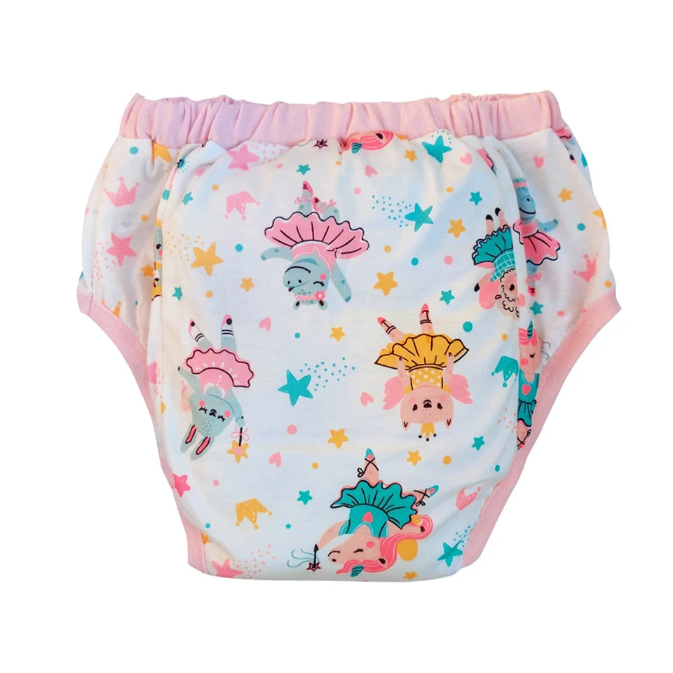 Pink dancing ballet bunny Waterproof Adult Baby Traning - front view