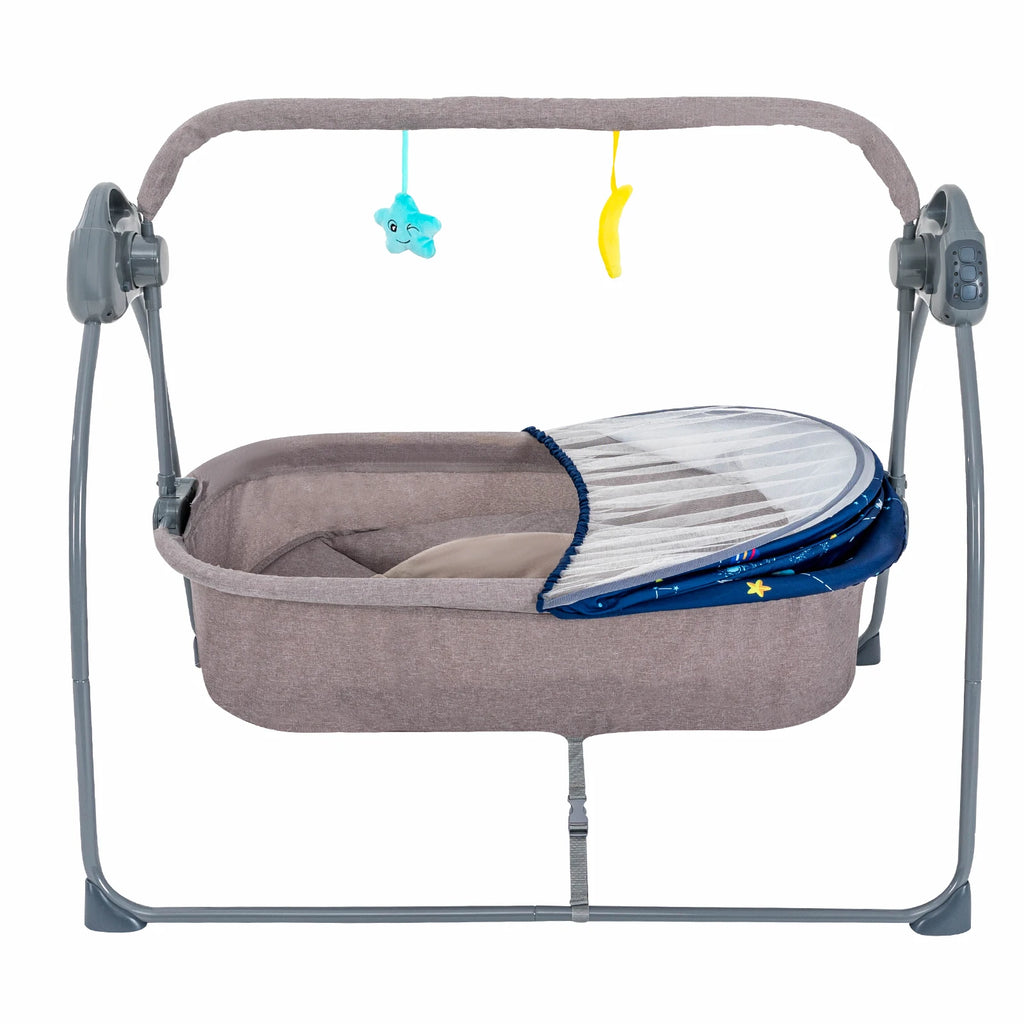 Baby Cradle Swing 5 Speeds Electric Stand Crib Auto - feature close-up