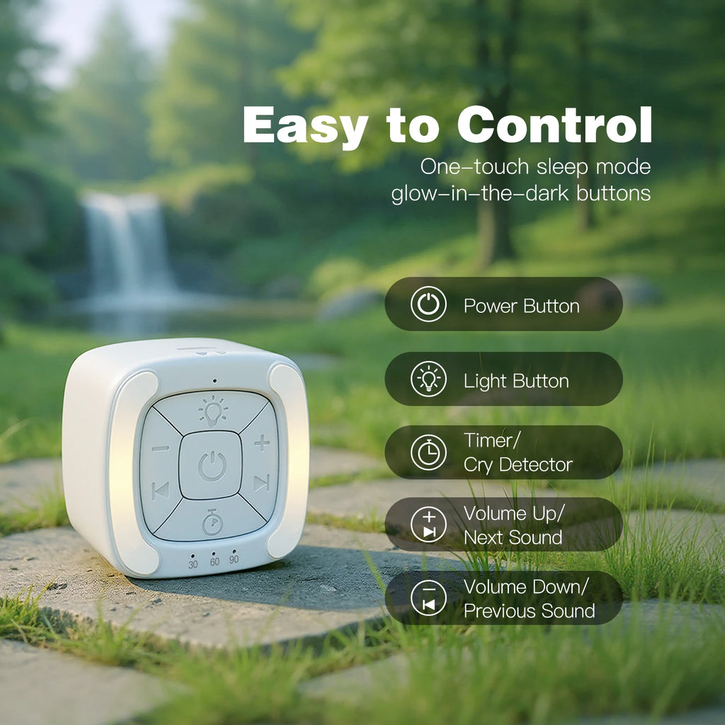 Portable Baby White Noise Machine with Cry Detection - detail view