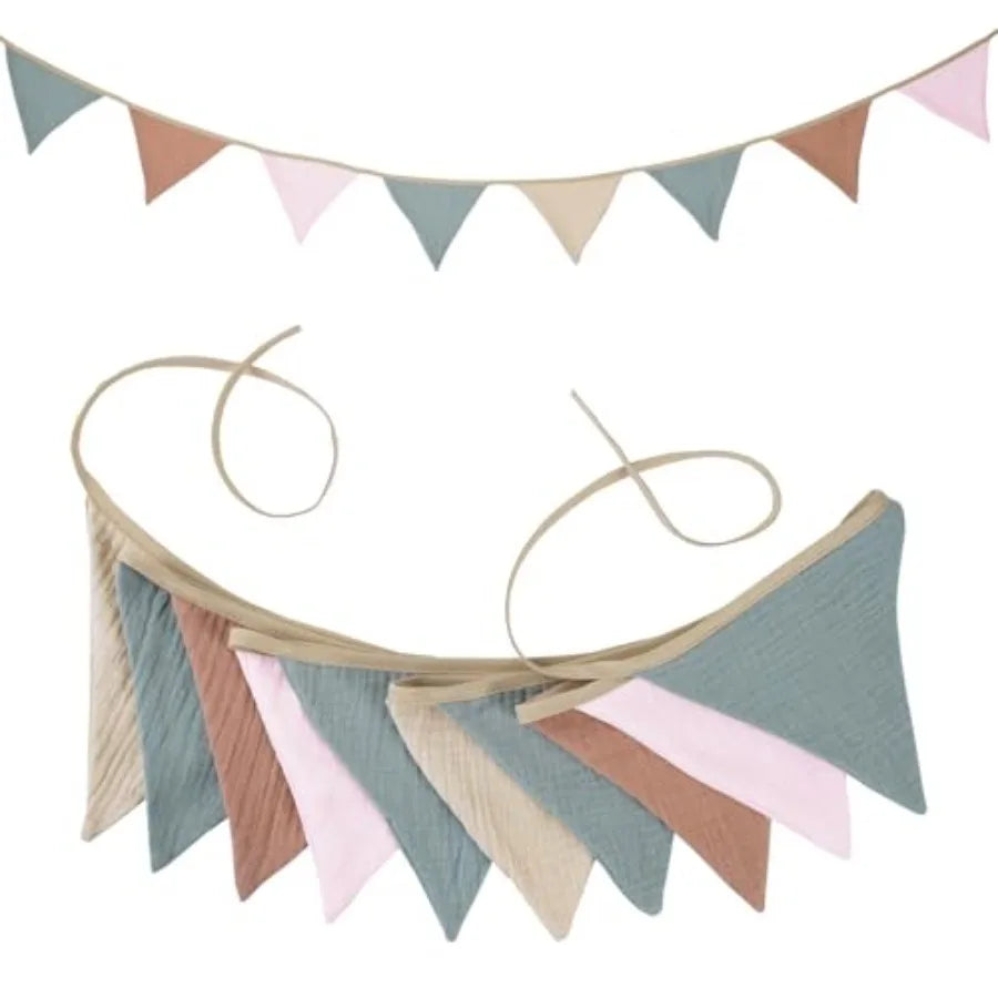 Pennant Banner Bunting Flags Multicolor - feature close-up