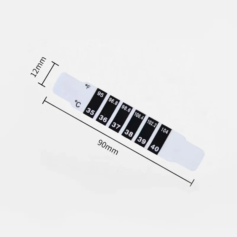 10 20Pcs Forehead Head Strip Thermometer Water Milk - top-down view