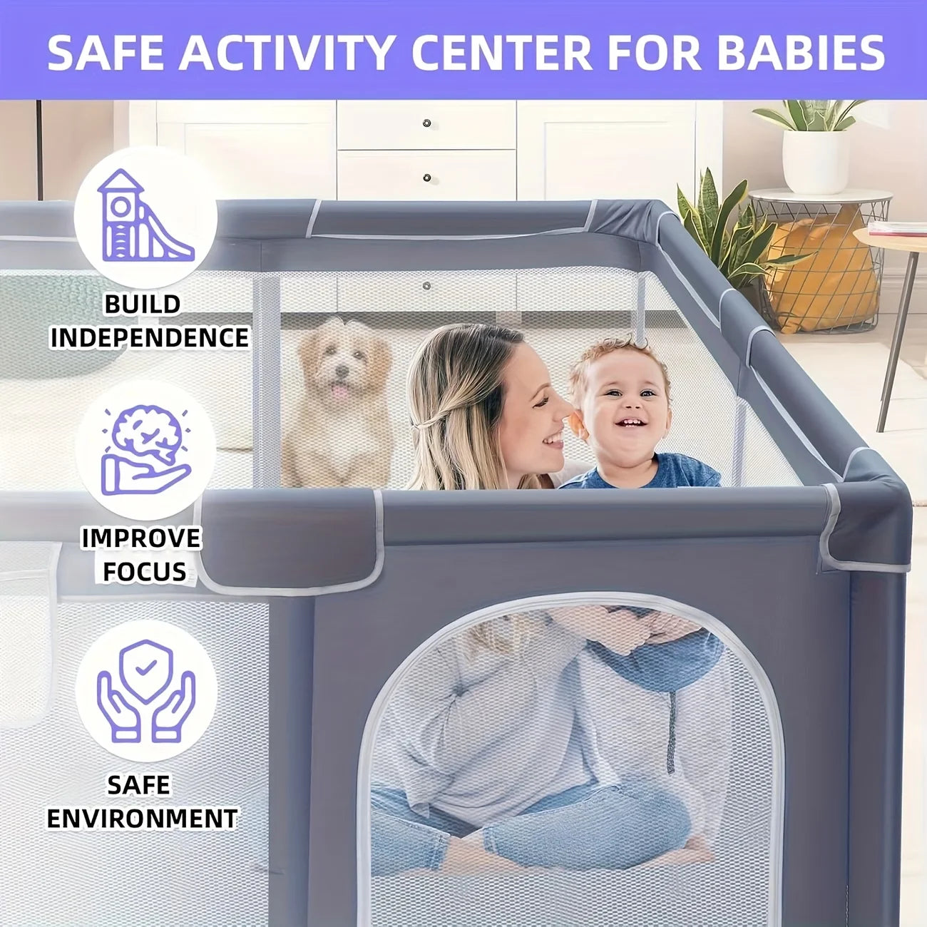 Baby Playpen Kids Activity Center Large Indoor Outdoor - set overview