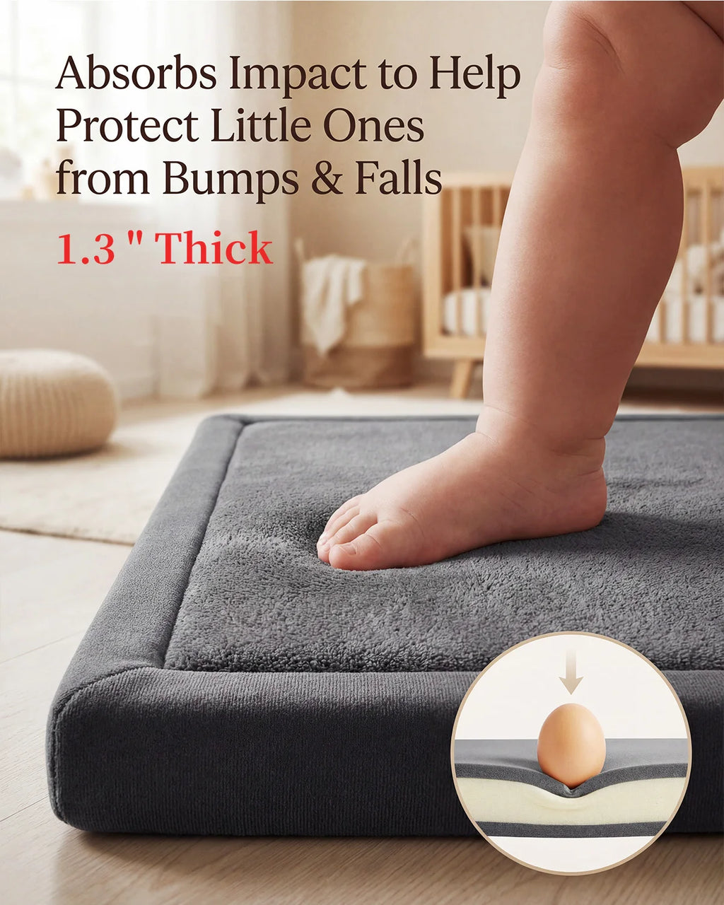 Goyuu Baby Play Mat Floor Playpen Mat 1 3 Thick - lifestyle in-use