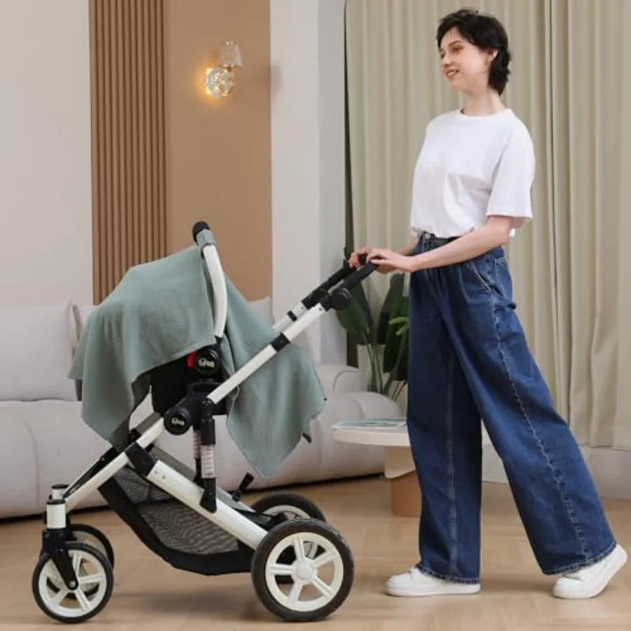 100% Muslin Cotton Car Seat Cover Baby - size reference