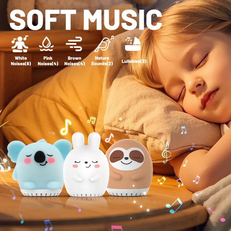 Mini Cute Rabbit White Noise Machine LED Night Light 20 - lifestyle in-use