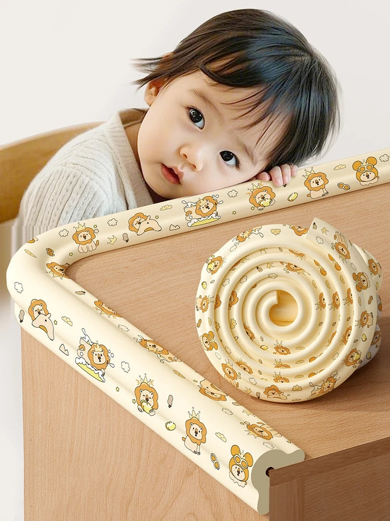 2M Baby Safety Protection Strip Cartoon Animal Foam - top-down view