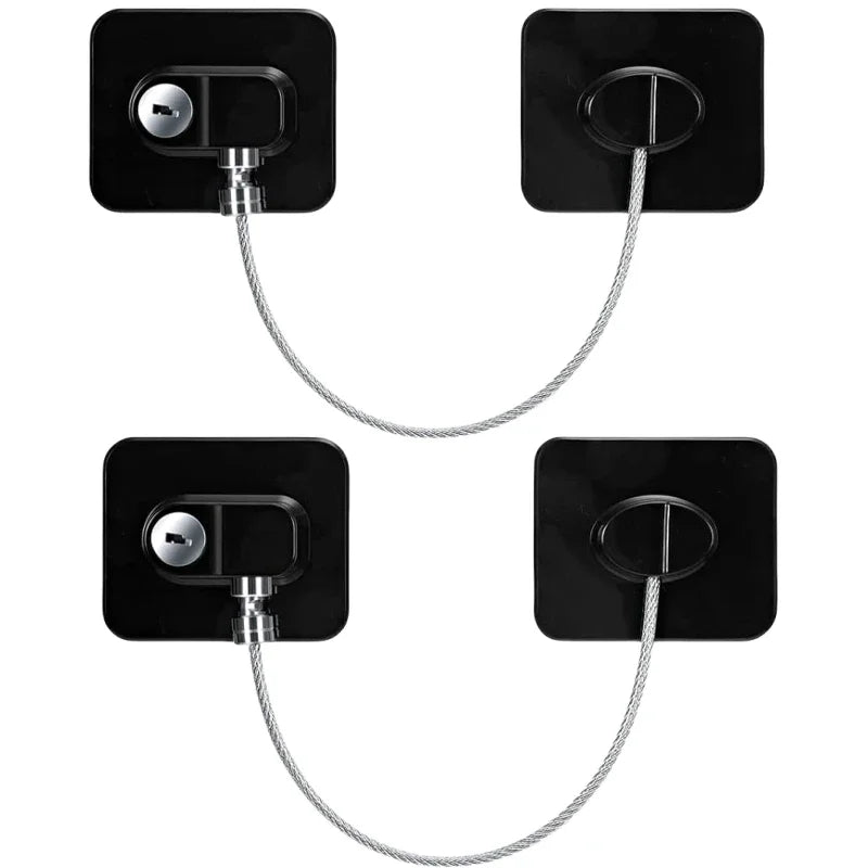 2 4 6Pcs Fridge Cabinet Locks Kids Keys Self Adhesive