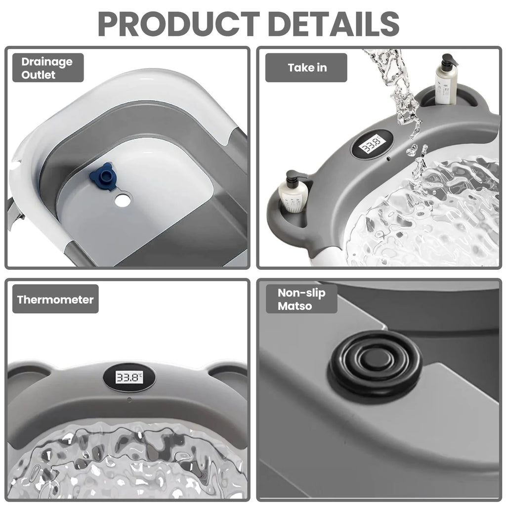 Newborn Collapsible Baby Bathtub Portable Travel Tub - detail view
