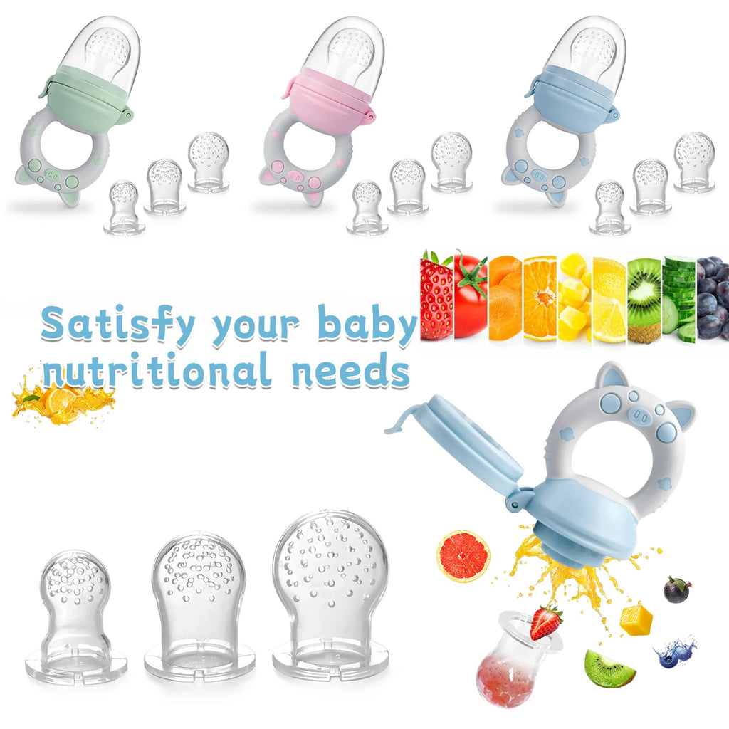4pcs set Silicone Fruit Vegetable Feeder Infants - detail view