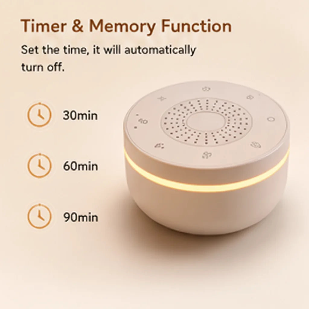 Portable Baby White Noise 1000mAh 30 Soothing Sounds 5 - size reference