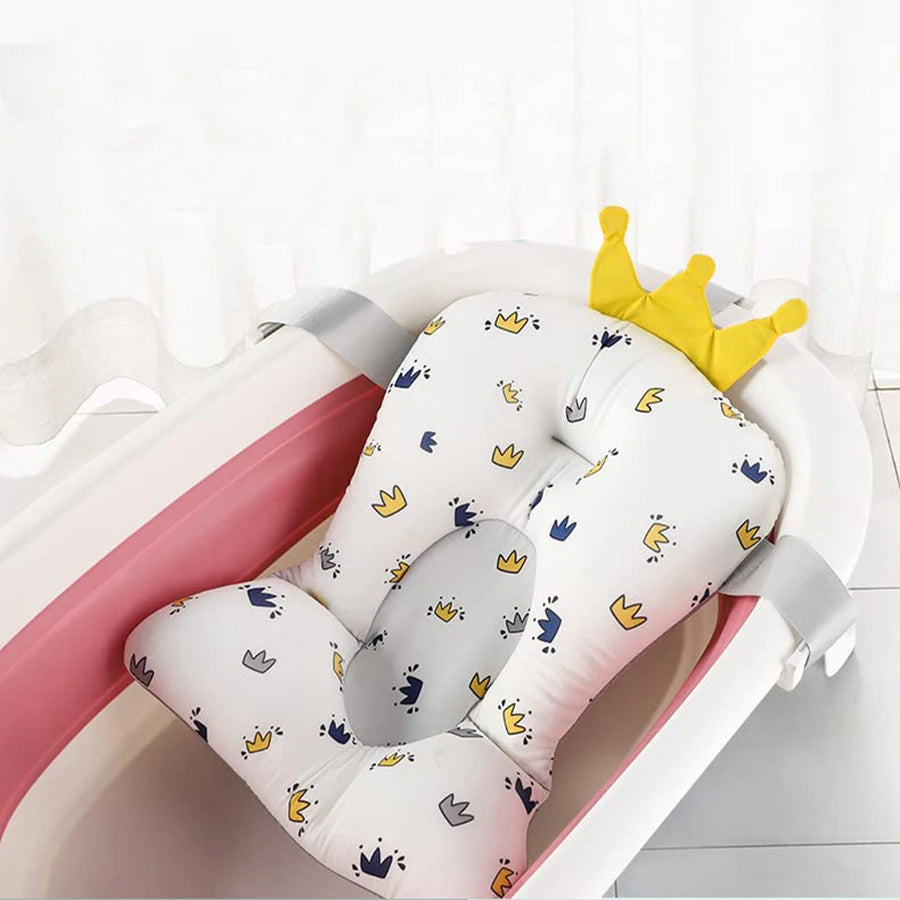 Baby Bathtub Pad Infant Ajustable Bath Support Seat Mat - lifestyle in-use