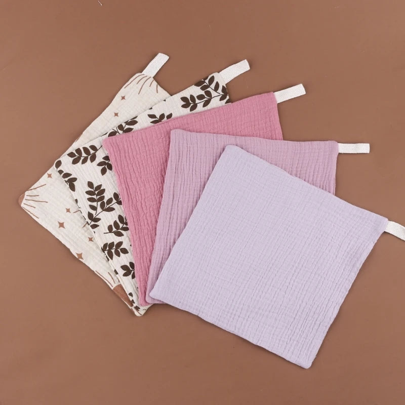 5PCS Soft Absorbent Gauze Cotton Baby Towels Wipe Face - size reference