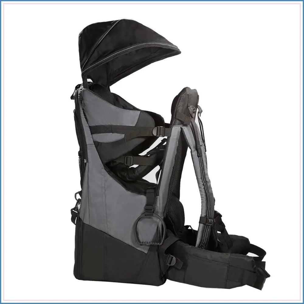 Adjustable Baby Carrier for Outdoor Hiking and Camping - front view