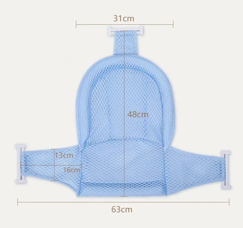 Baby Bath Net Mat Children Newborn Adjustable Bathtub - top-down view