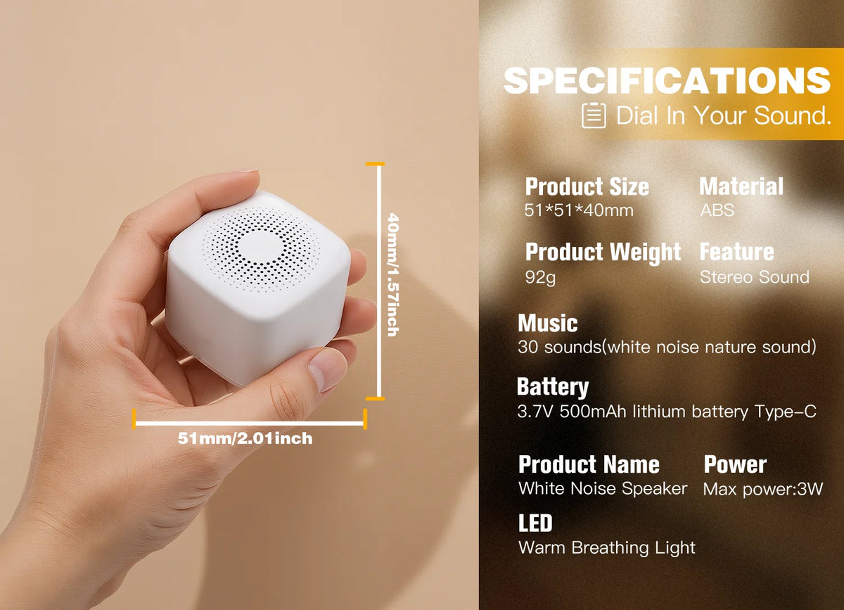 Baby White Noise Machine Smart Cry Detection